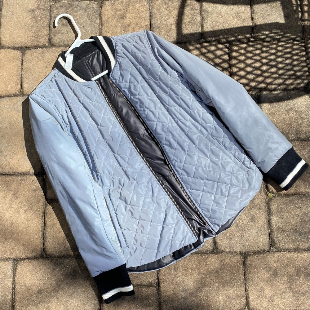 Athleta Reflective Reversible Bomber Jacket - Picture 1 of 11